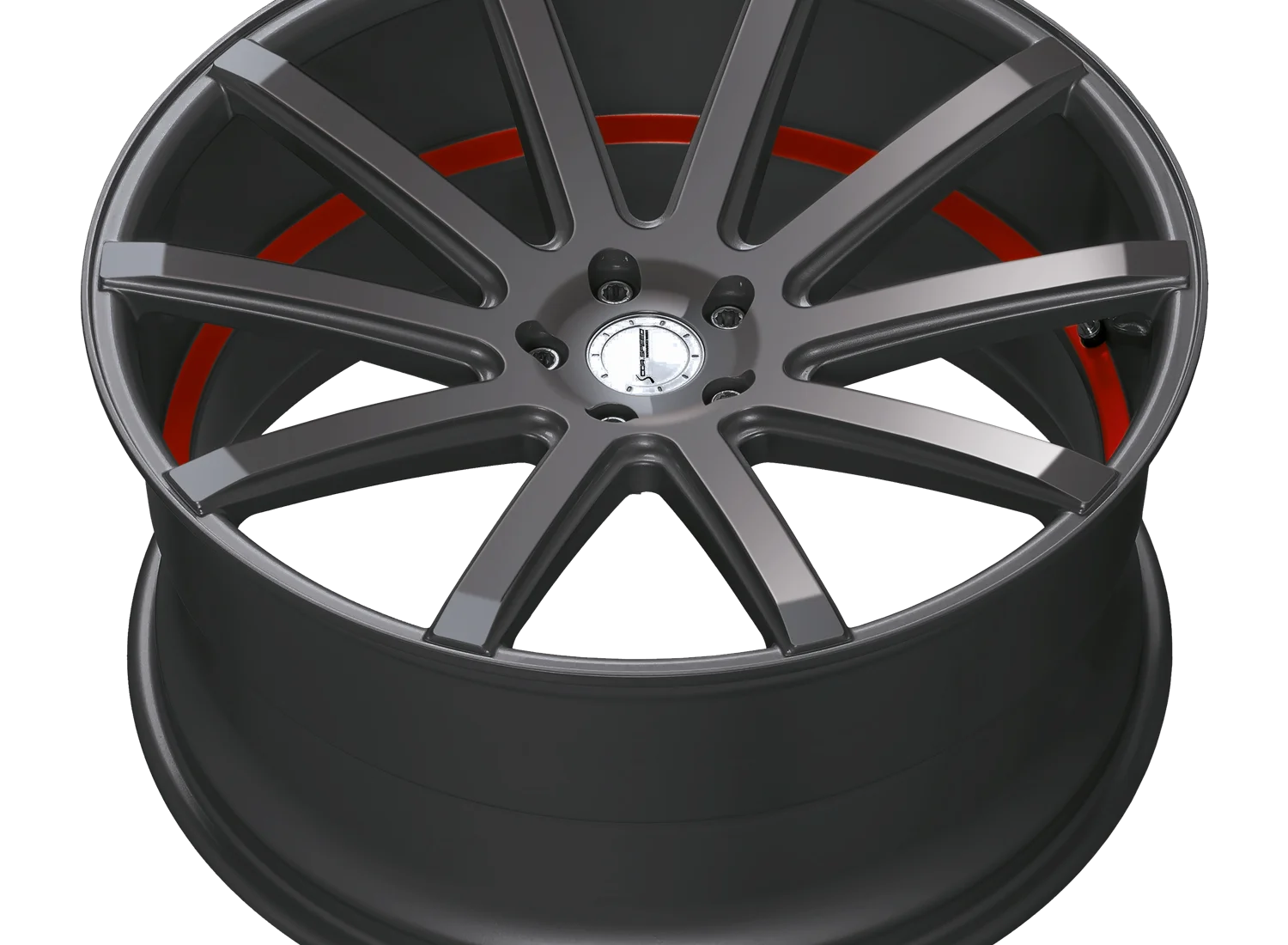 De Ville Gunmetal Colour Trim Red